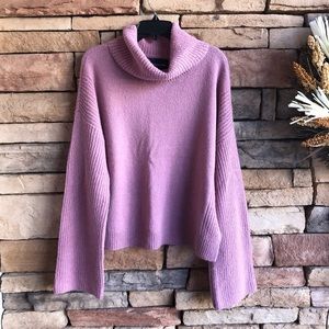 Calvin Klein Jeans pink cowl neck sweater NWT L XL